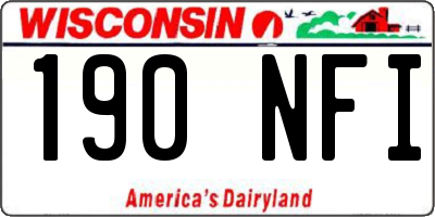 WI license plate 190NFI