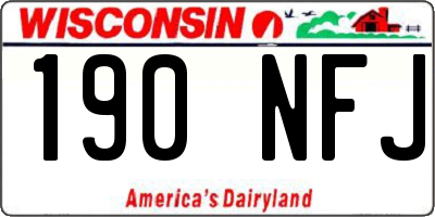 WI license plate 190NFJ