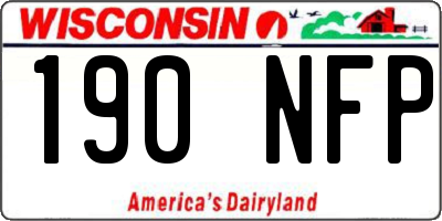 WI license plate 190NFP