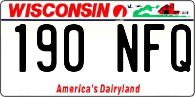 WI license plate 190NFQ