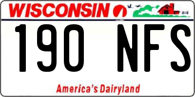 WI license plate 190NFS