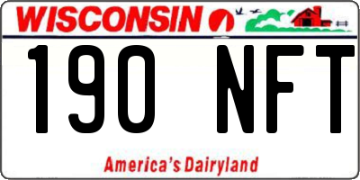 WI license plate 190NFT