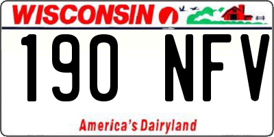 WI license plate 190NFV