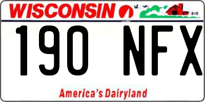 WI license plate 190NFX