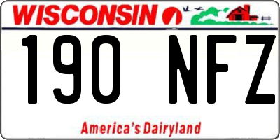WI license plate 190NFZ