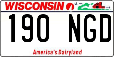 WI license plate 190NGD