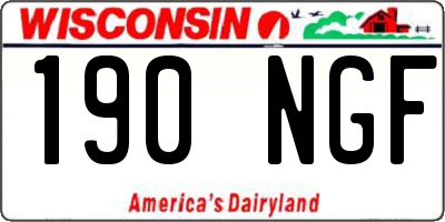 WI license plate 190NGF