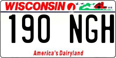 WI license plate 190NGH