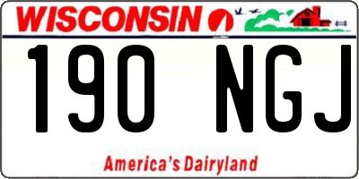 WI license plate 190NGJ