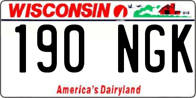 WI license plate 190NGK