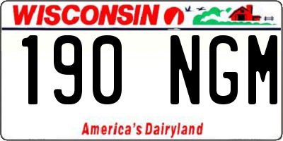 WI license plate 190NGM
