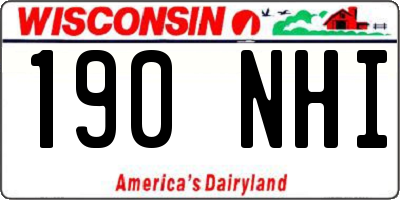 WI license plate 190NHI