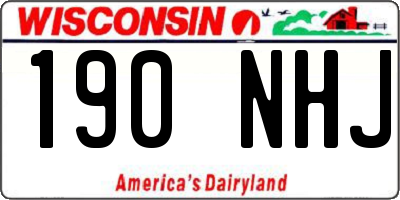 WI license plate 190NHJ