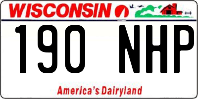 WI license plate 190NHP