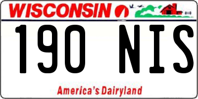 WI license plate 190NIS