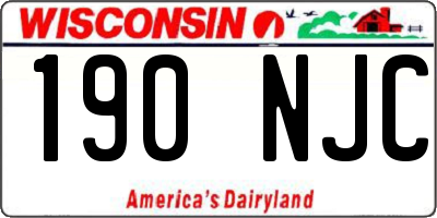 WI license plate 190NJC