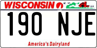 WI license plate 190NJE
