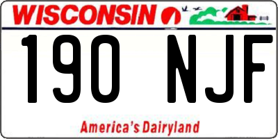 WI license plate 190NJF