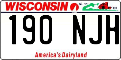 WI license plate 190NJH
