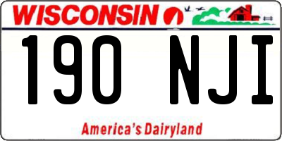 WI license plate 190NJI