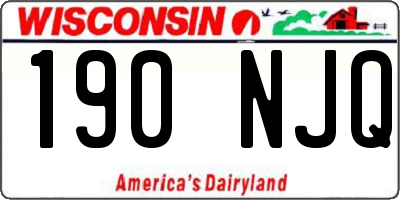 WI license plate 190NJQ