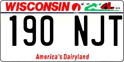 WI license plate 190NJT