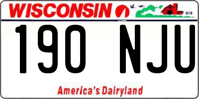 WI license plate 190NJU
