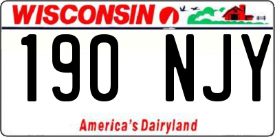 WI license plate 190NJY