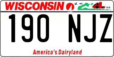 WI license plate 190NJZ