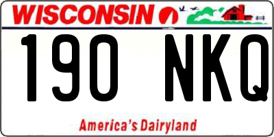 WI license plate 190NKQ