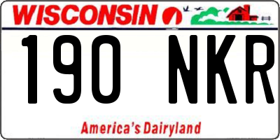 WI license plate 190NKR