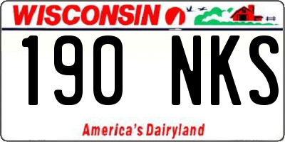WI license plate 190NKS