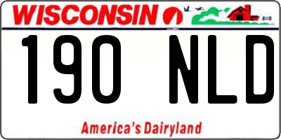 WI license plate 190NLD