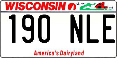 WI license plate 190NLE
