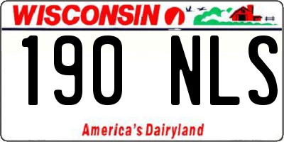 WI license plate 190NLS