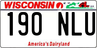 WI license plate 190NLU