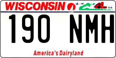 WI license plate 190NMH