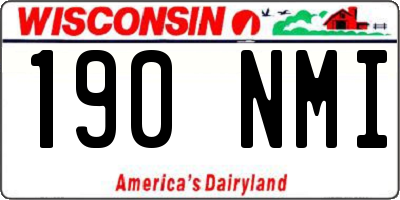 WI license plate 190NMI