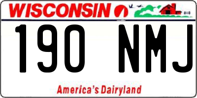 WI license plate 190NMJ