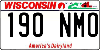 WI license plate 190NMO