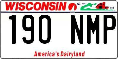WI license plate 190NMP