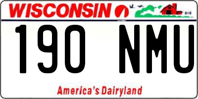 WI license plate 190NMU