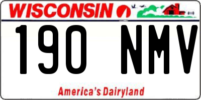 WI license plate 190NMV