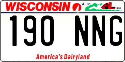 WI license plate 190NNG
