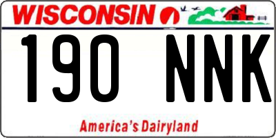 WI license plate 190NNK