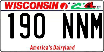 WI license plate 190NNM