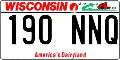 WI license plate 190NNQ