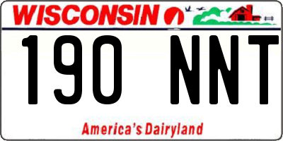 WI license plate 190NNT