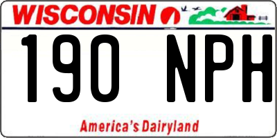 WI license plate 190NPH