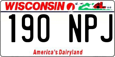 WI license plate 190NPJ
